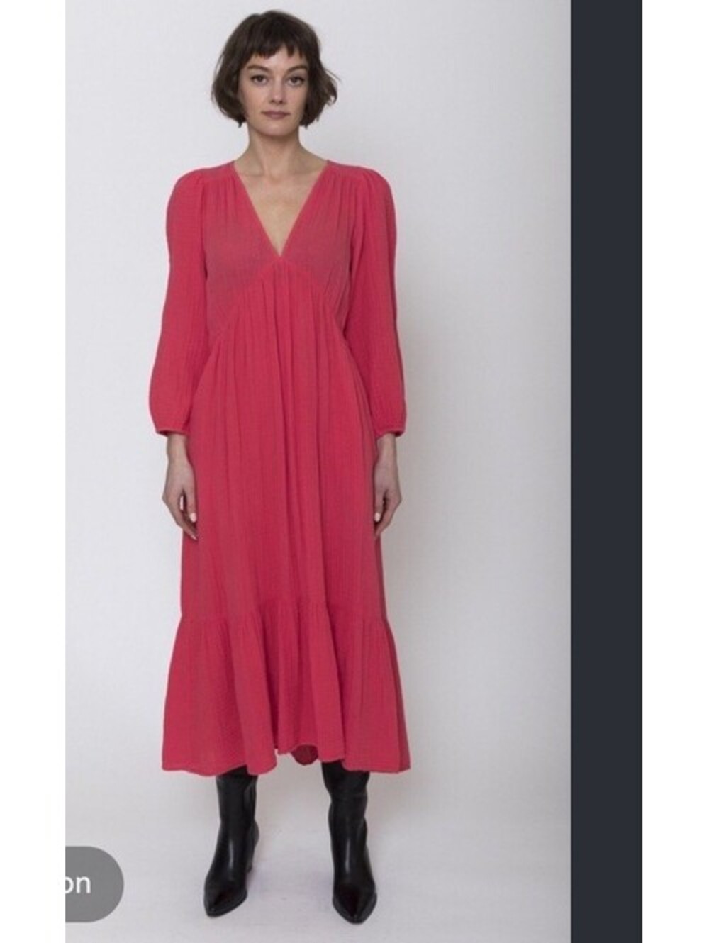 Xirena Ella Cotton Gauze Midi Dress In Rose Coral Size Large Retail $295